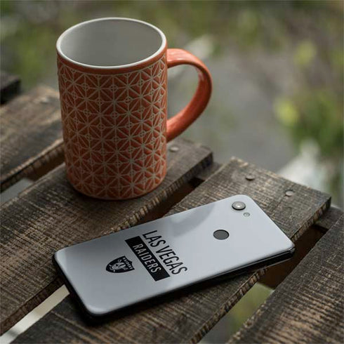 NFL Las Vegas Raiders Silver Performance Series Google Pixel 3a XL Skin